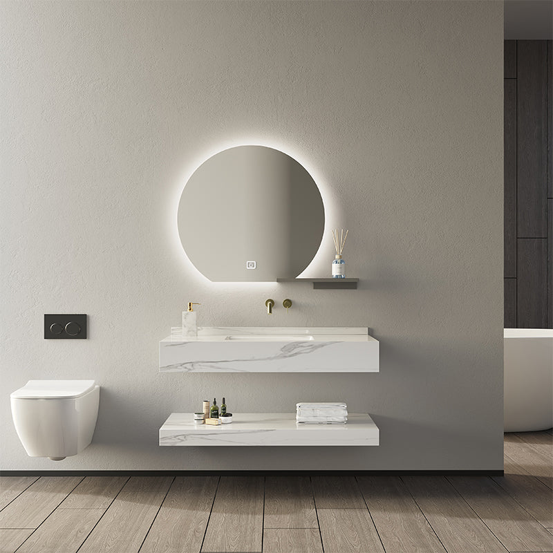 Modern High Quality Rock Slab Bathroom Vanity Cabinets with Sink