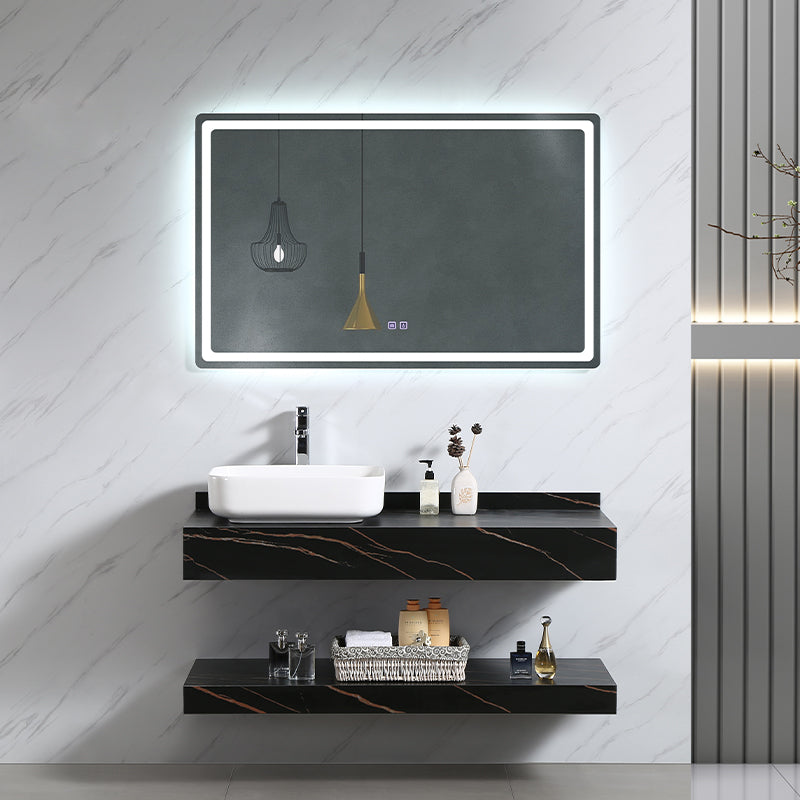 New Design Luxury Cabinet Basin with Left Side White Hand Vanity with Mirror Bathroom Cabinet