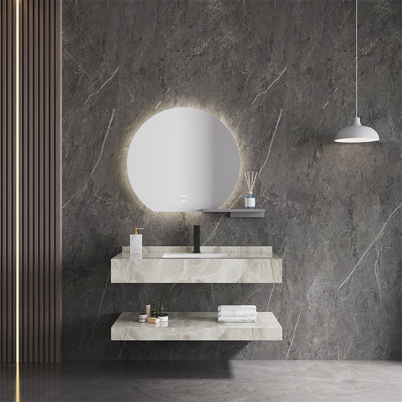 High Quality Cabinet Furniture with Rock Slate Basin Slate Stone Bathroom Vanity Cabinet