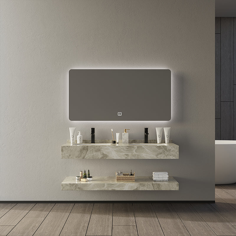 High Quality Cabinet Furniture with Rock Slate Basin Slate Stone Bathroom Vanity Cabinet