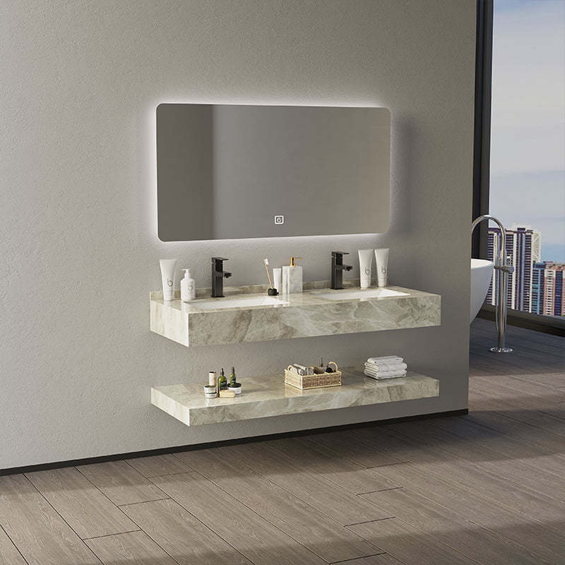High Quality Cabinet Furniture with Rock Slate Basin Slate Stone Bathroom Vanity Cabinet