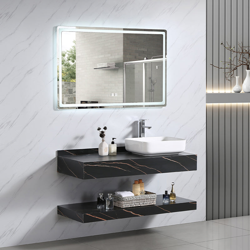 New Design Luxury Cabinet Basin with Right Side White Hand Vanity with Mirror Bathroom Cabinet