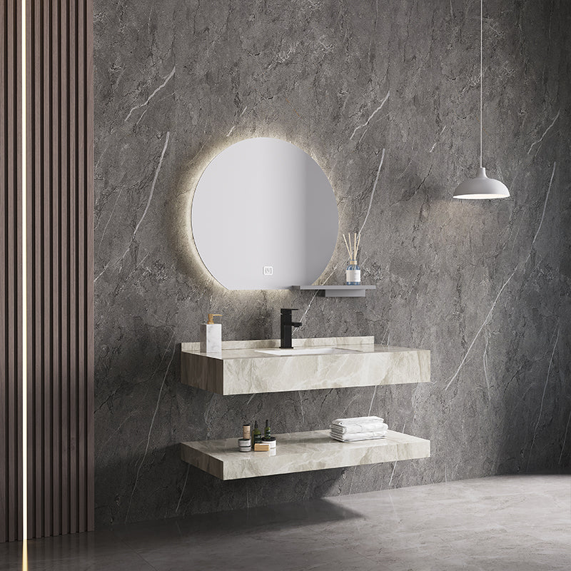 High Quality Cabinet Furniture with Rock Slate Basin Slate Stone Bathroom Vanity Cabinet