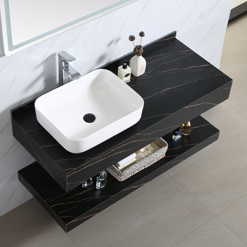 New Design Luxury Cabinet Basin with Left Side White Hand Vanity with Mirror Bathroom Cabinet