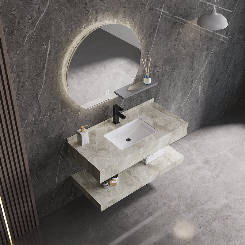 High Quality Cabinet Furniture with Rock Slate Basin Slate Stone Bathroom Vanity Cabinet