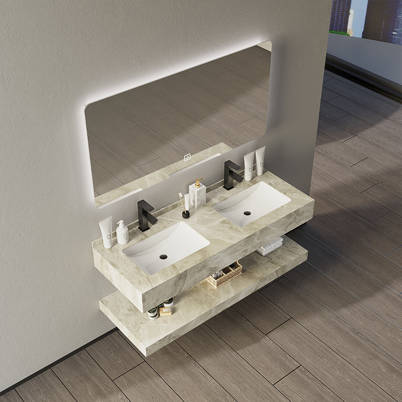 High Quality Cabinet Furniture with Rock Slate Basin Slate Stone Bathroom Vanity Cabinet