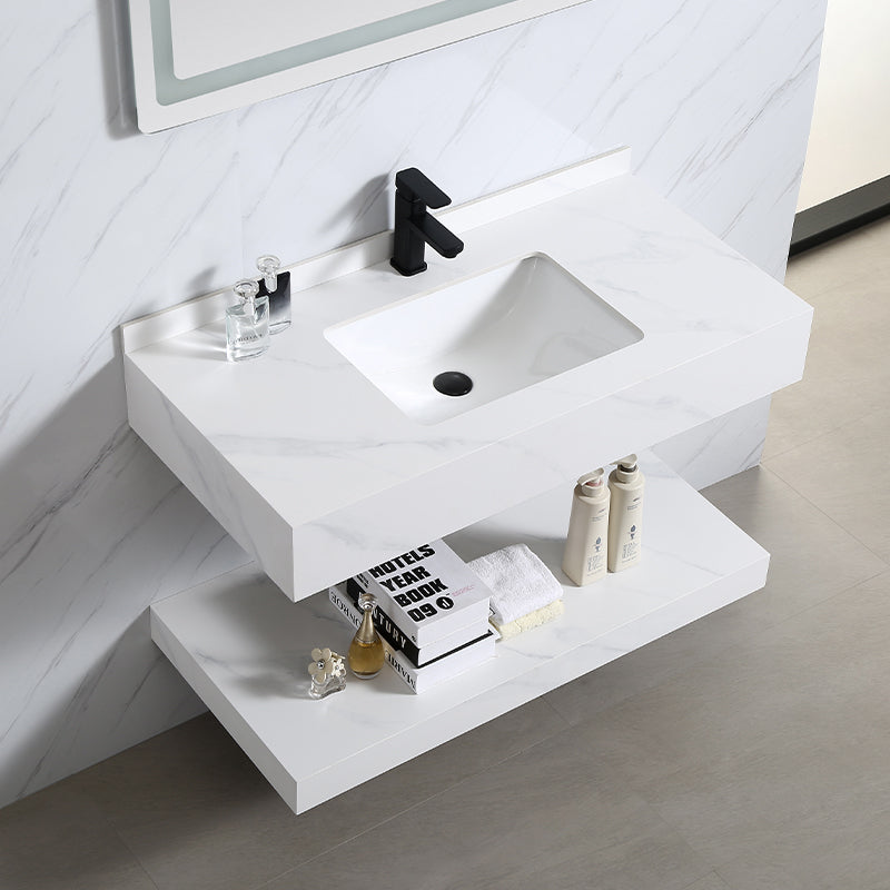 Wall Mounted Luxury Marble Cabinet Bathroom Vanities Cabinets