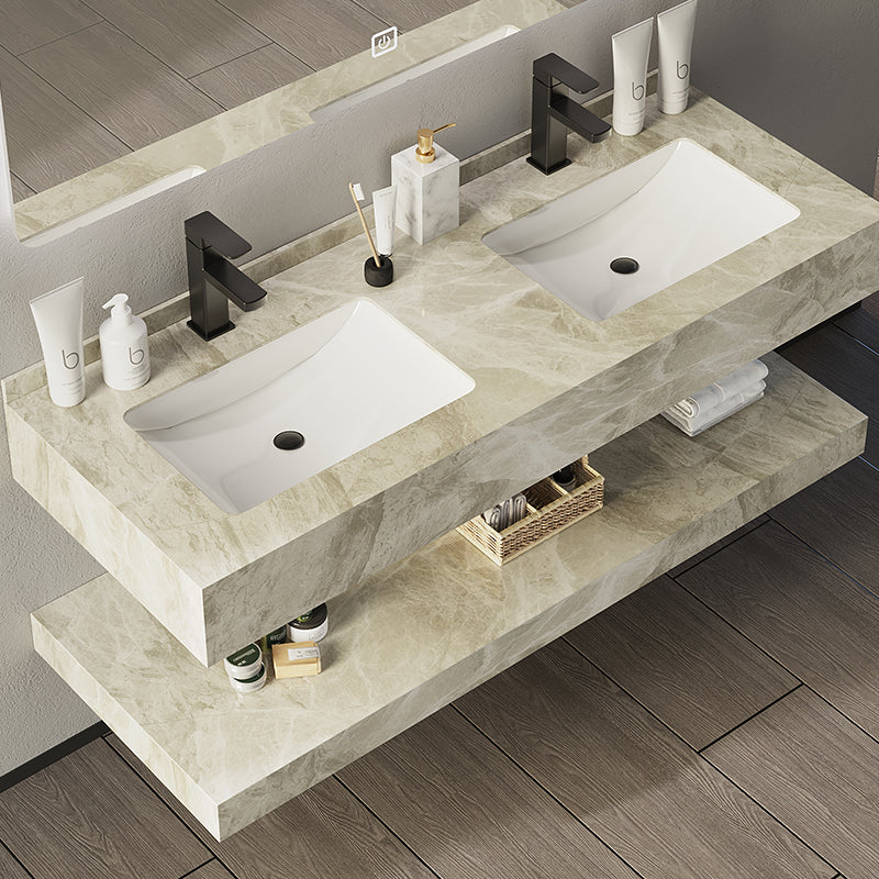 High Quality Cabinet Furniture with Rock Slate Basin Slate Stone Bathroom Vanity Cabinet