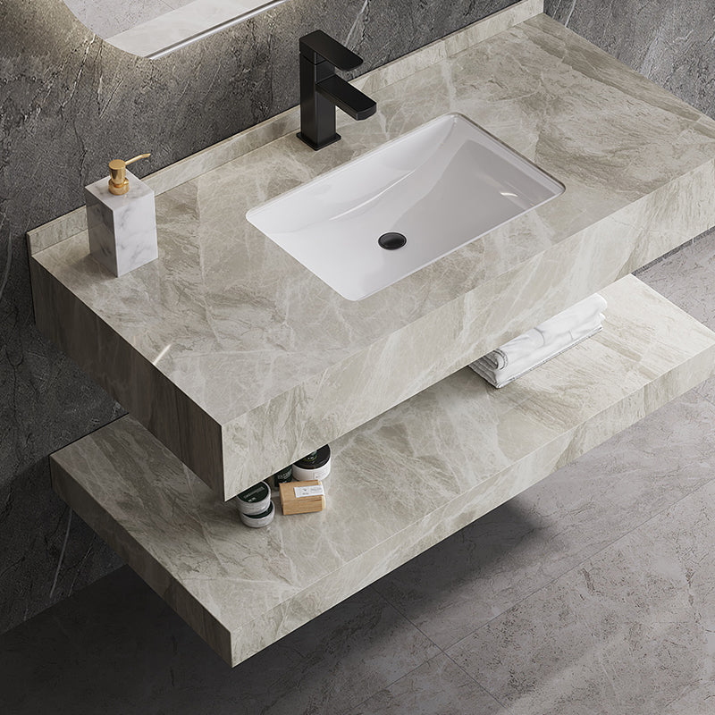 High Quality Cabinet Furniture with Rock Slate Basin Slate Stone Bathroom Vanity Cabinet
