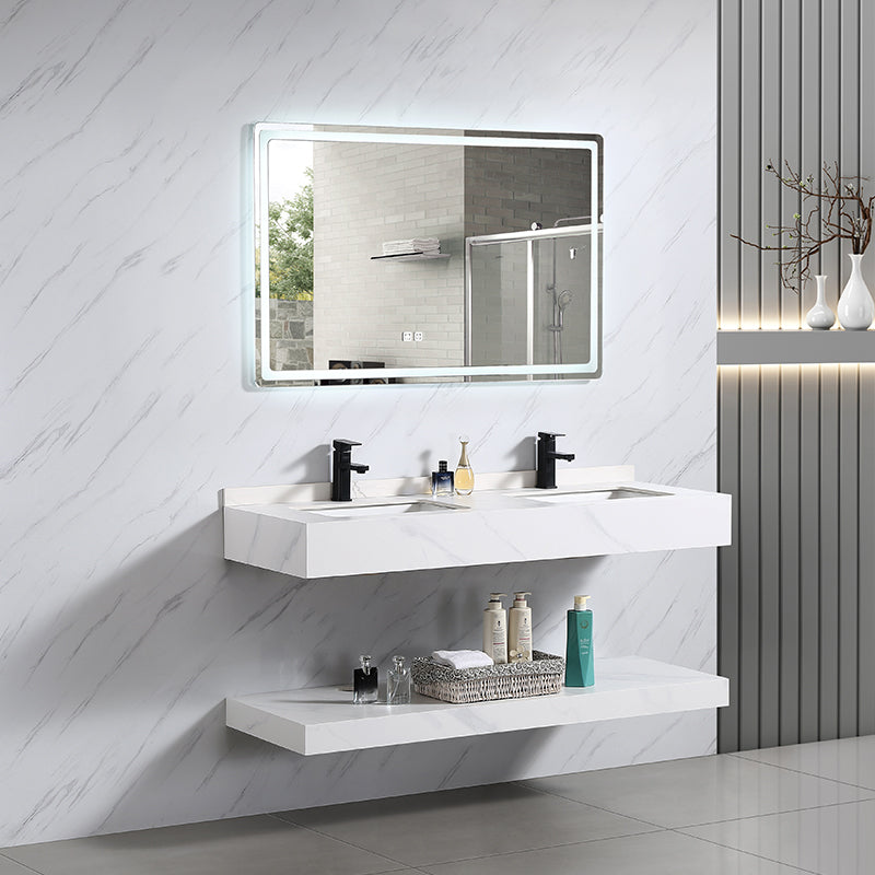 Wall Mounted Luxury Marble Cabinet Bathroom Vanities Cabinets