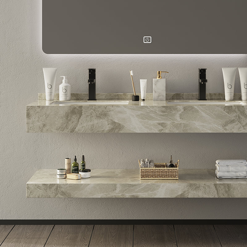 High Quality Cabinet Furniture with Rock Slate Basin Slate Stone Bathroom Vanity Cabinet