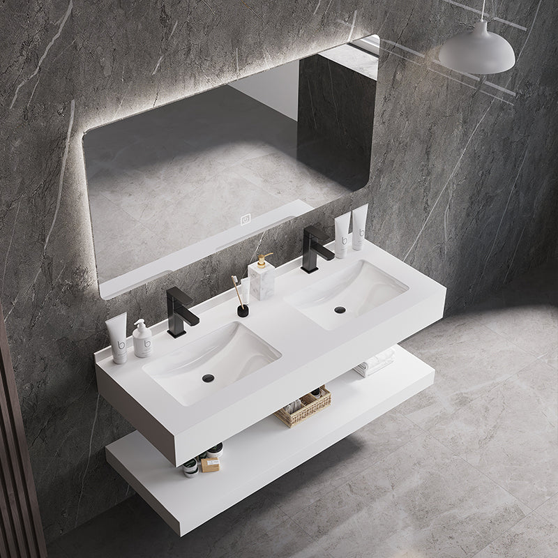 Modern Bathroom Vanity Units with Sink Wall Hung Waterproof Bathroom Cabinet