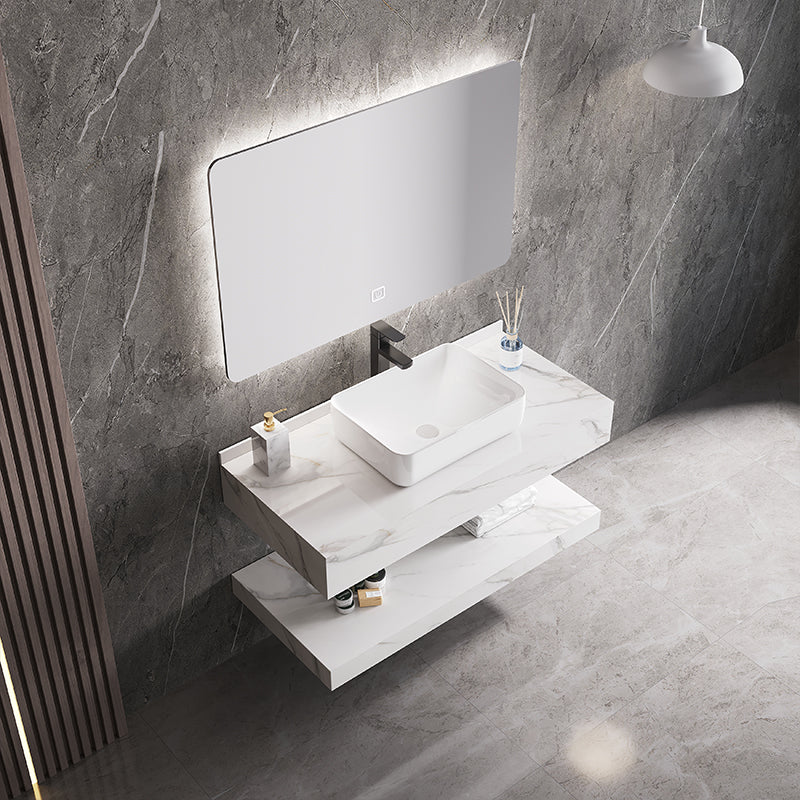 Single Integrated Sink Bathroom Vanity Cabinet Hotel Style