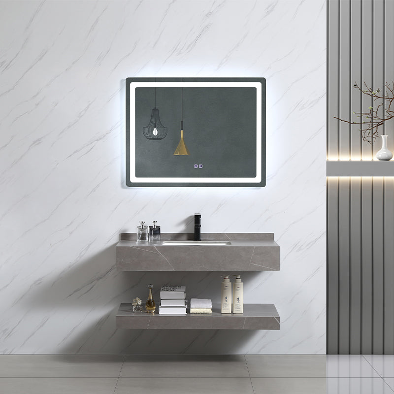 Wall Hung Hand Wash Basin Bulk High Quality Modern Artificial Stone Rock Bathroom Cabinet