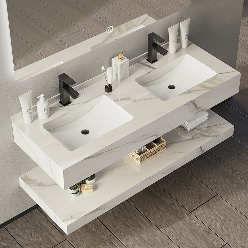 Classic Marble Bathroom Waterproof Vanity Bathroom Sink Cabinet Vanity